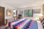 Primary Bedroom has 1 Flat Screen TV and Private Bath